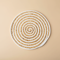 Sottopiatto bianco-juta sfondo beige