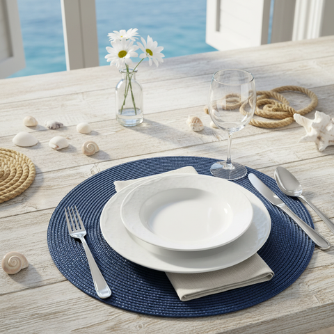 Sottopiatto blu Placemat in ambiente lifestyle