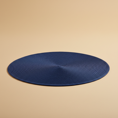 Sottopiatto blu Placemat su sfondo neutro