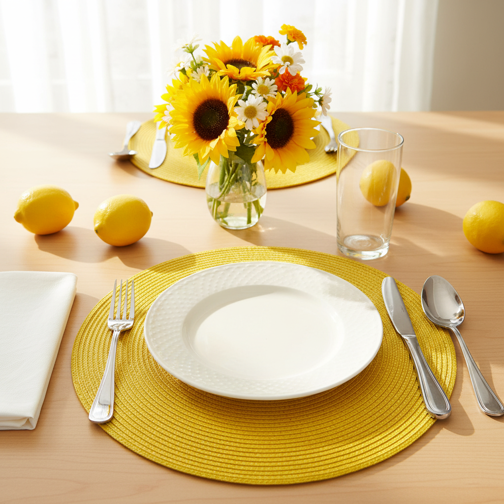 Sottopiatto giallo Placemat in ambiente lifestyle