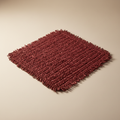 Sottopiatto in rafia rossa su sfondo beige
