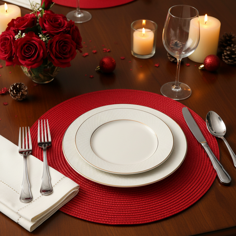 Sottopiatto rosso Placemat in ambiente lifestyle