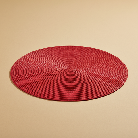 Sottopiatto rosso Placemat su sfondo neutro