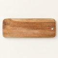 SUAR - TAGLIERE RETTANGOLARE TEAK - su fondo avorio con ombre morbide