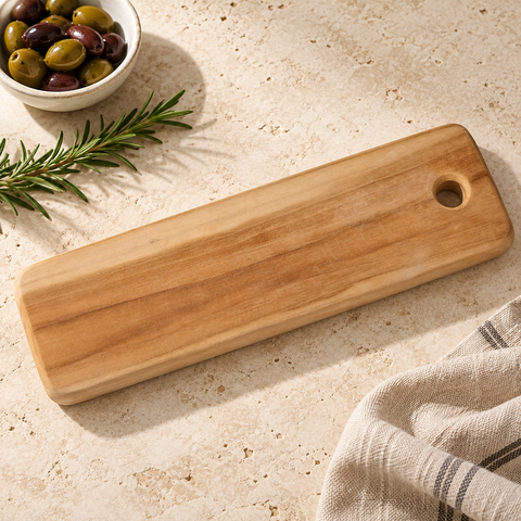 SUAR - TAGLIERE RETTANGOLARE TEAK - ambientato in cucina