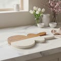 Tagliere coniglio marmo-legno ambientato