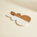 Tagliere coniglio marmo-legno sfondo sweep