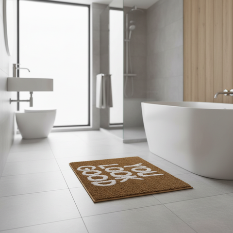 Tappetino marrone You Look Good ambientato