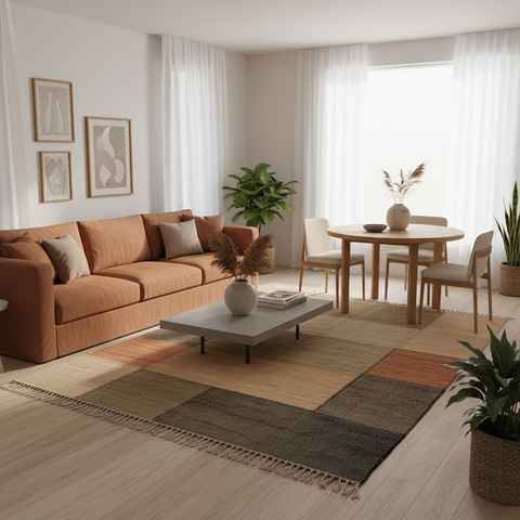 Tappeto 160x240 in ambiente spazioso