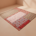 Tappeto patchwork grande 200x140 senza frange su sfondo beige