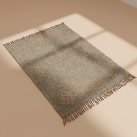 Tappeto su sfondo beige