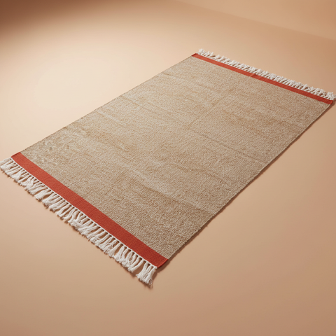 Tappeto su sfondo beige