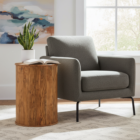 Tavolino in legno in ambiente