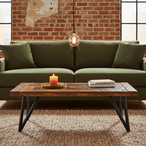 Tavolino legno riciclato living room