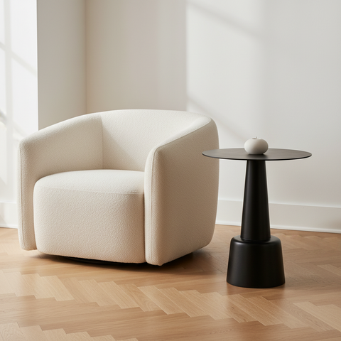 Tavolino nero laccato living minimal