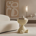 Tavolino scultura crema lifestyle