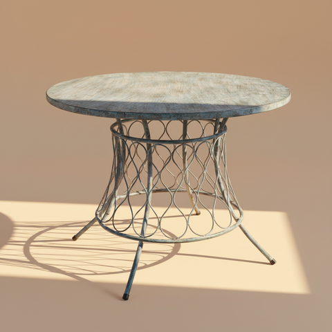 Tavolo azzurro sfondo caldo