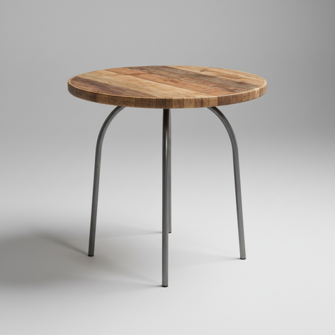 Tavolo bar Preston legno riciclato sfondo neutro