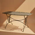 Tavolo ferro battuto vintage luce solare