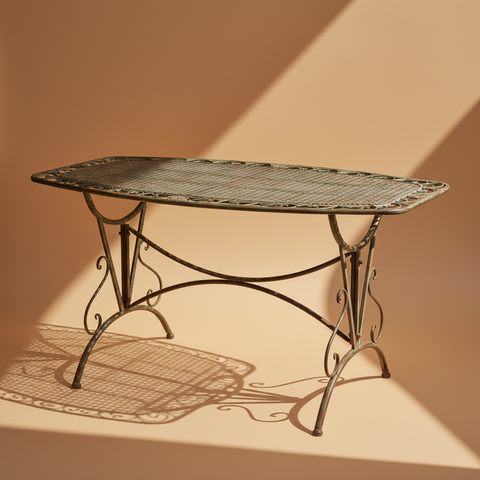 Tavolo ferro battuto vintage luce solare