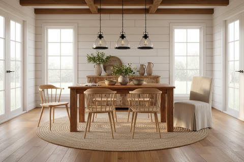 Telgede - tavolo pranzo in legno di recupero - 6 persone