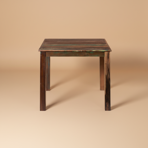 Tavolo Legno Riciclato 80x80 - Sfondo Neutro