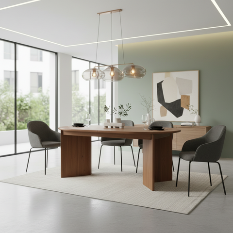 Tavolo ovale moderno esteso