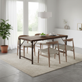 Tavolo panca Recycle legno riciclato ambientato