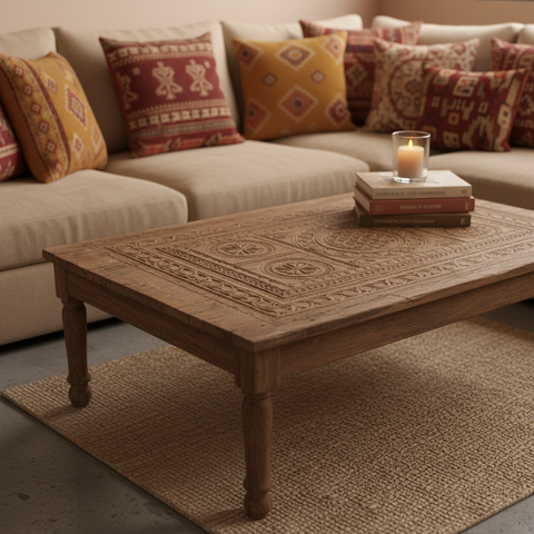 Tavolo porta antica ambientato