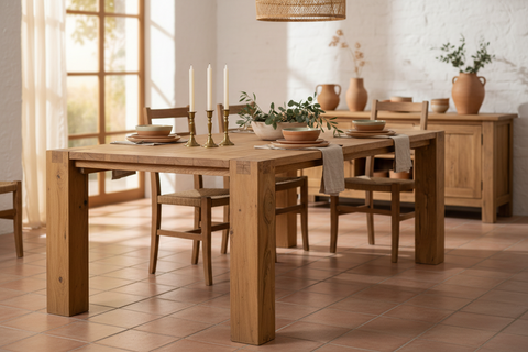 Stone - tavolo pranzo in legno prolunghe estraibili