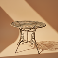 Tavolo rotondo ferro battuto sunburst luce solare