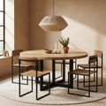 Tavolo rotondo mango 150cm base doppio U living