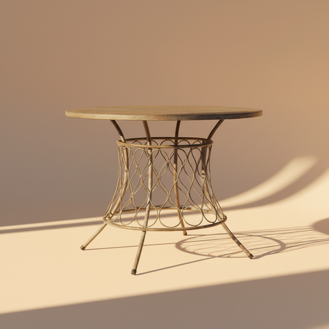 Tavolo rotondo sfondo caldo