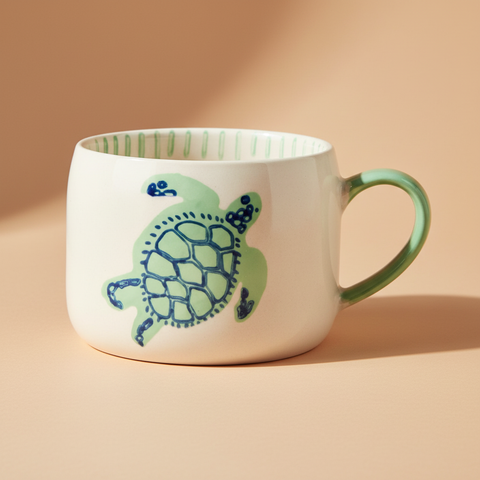 Tazza Atlantide tartaruga sfondo neutro