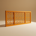 Testata letto arancione sfondo beige