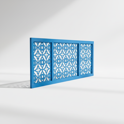 Testata letto su sfondo neutro con ombre