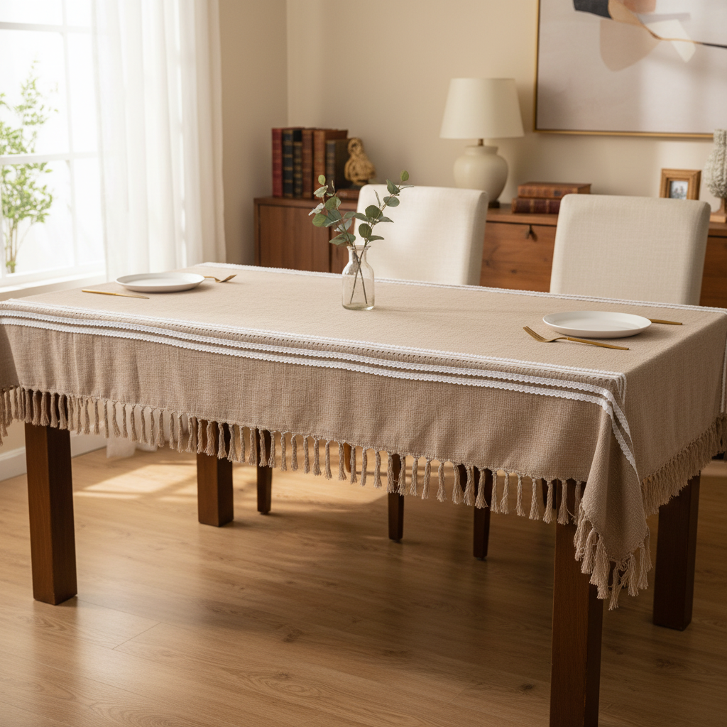 Tovaglia beige in ambiente dining