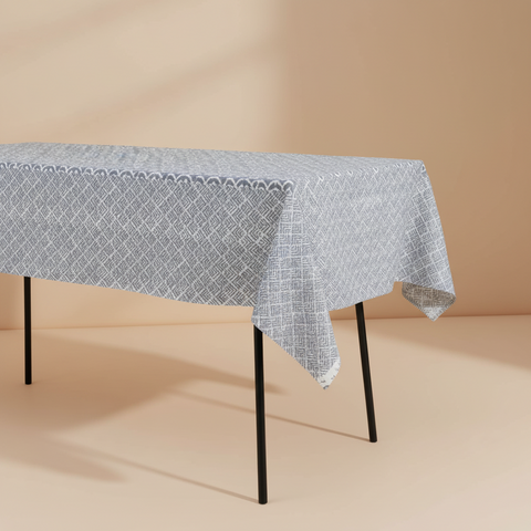 Tovaglia geometrica grigia intrecciata