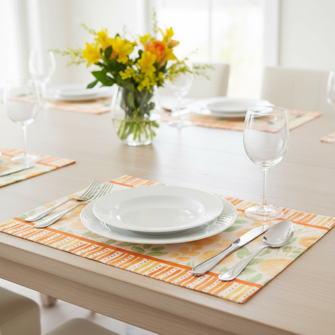 Tovaglietta americana in tavola apparecchiata