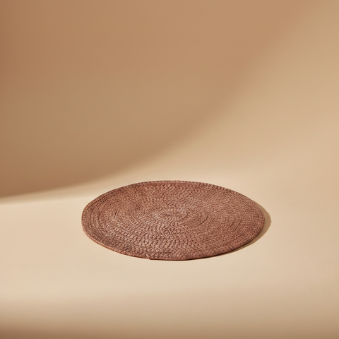 Tovaglietta rotonda terracotta - sfondo neutro