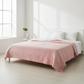 Trapunta Quilt double face rosa ambientata