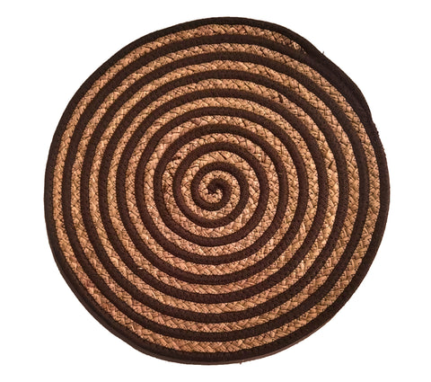 SOTTOPIATTI - SET 1/4 CIRCLE NATURALE E MARRONE
