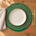 Placemat - Set 1/4 Circle Verde E Beige — ambientazione