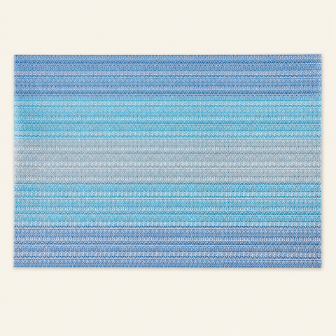 Rigoli - Settopiatti Set 1/4 Azzurro Sfumato — fondo avorio