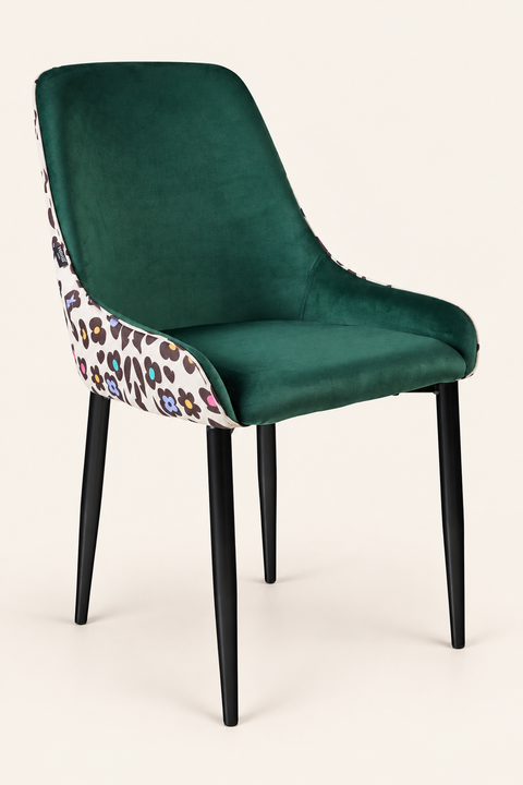 UNIMALIER - SEDIA VERDE CON RETRO FANTASIA UNIMALIER - fondo avorio
