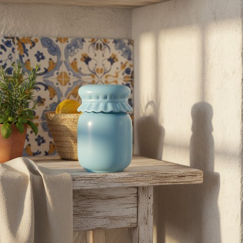 Vaso blu cucina mediterranea