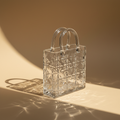 Vaso Borsa Vetro Texture - Sfondo Neutro