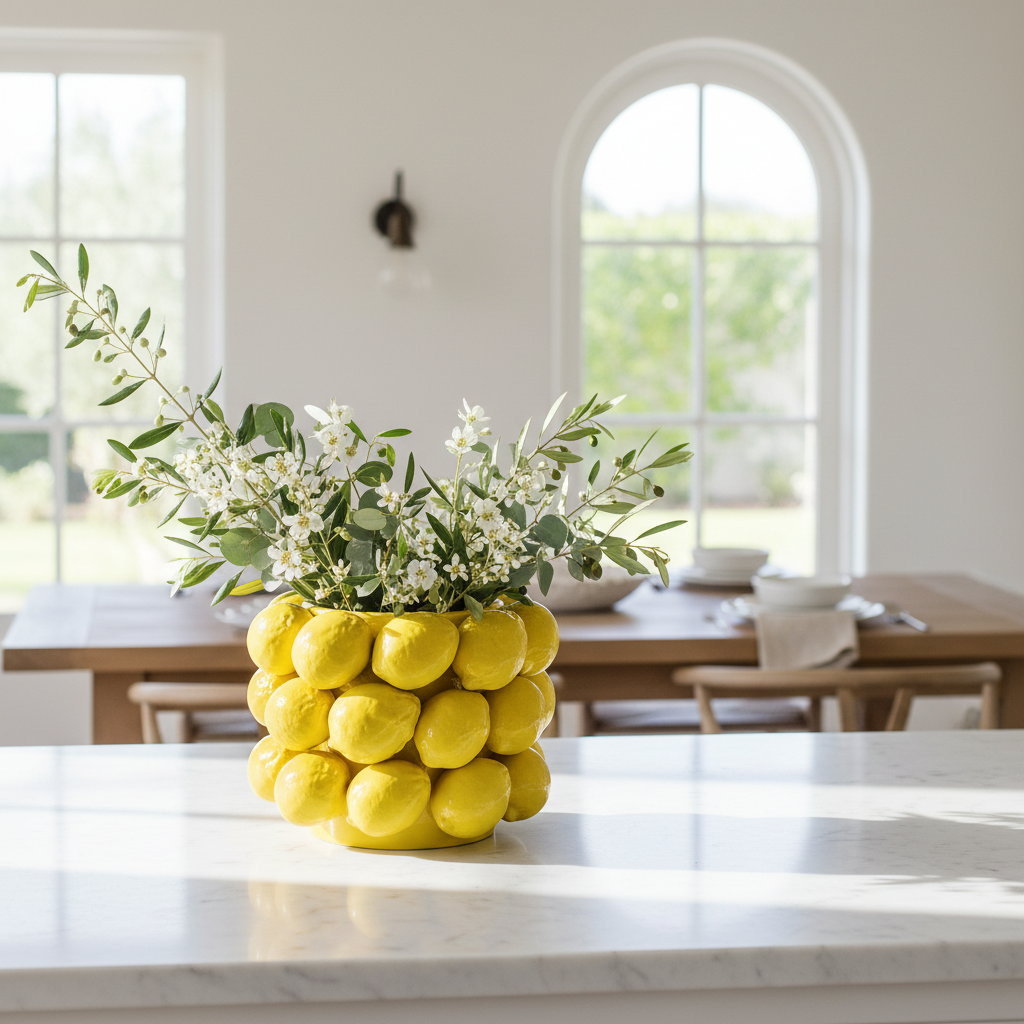 Vaso limoni in ambiente
