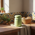 Vaso verde cucina mediterranea