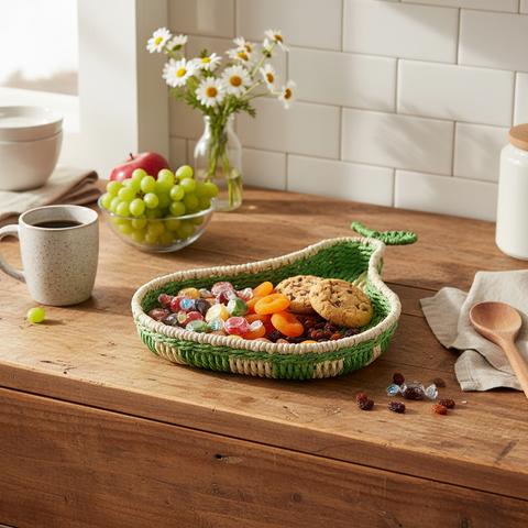 Vassoio a forma di pera in ambiente lifestyle